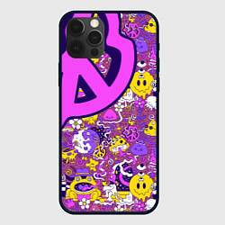 Чехол для iPhone 12 Pro Max Психоделика Существа Знаки, цвет: 3D-черный