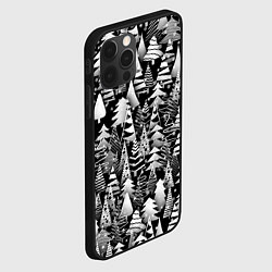 Чехол для iPhone 12 Pro Max Лес абстрактных ёлок, цвет: 3D-черный — фото 2