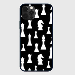 Чехол iPhone 12 Pro Max Белые шахматные фигуры