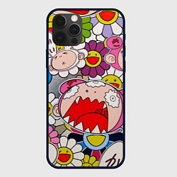 Чехол iPhone 12 Pro Max Takashi Murakami кричащий арт