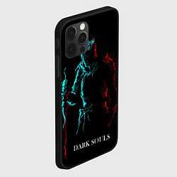 Чехол для iPhone 12 Pro Max Dark Souls NEON Силуэт, цвет: 3D-черный — фото 2