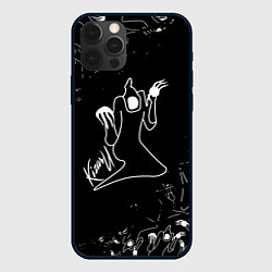 Чехол iPhone 12 Pro Max KIZARU ПРИЗРАК ЛОГО БЕЛЫЙ