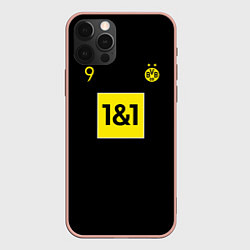 Чехол для iPhone 12 Pro Max Haaland 9 - Borussia Dortmund, цвет: 3D-светло-розовый