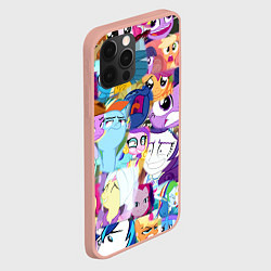 Чехол для iPhone 12 Pro Max My Little Pony Персонажи, цвет: 3D-светло-розовый — фото 2