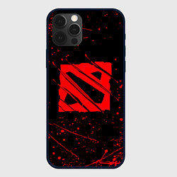 Чехол iPhone 12 Pro Max DOTA 2 БРЫЗГИ КРАСОК, КРОВЬ