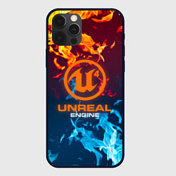 Чехол для iPhone 12 Pro Max Unreal Огонь, цвет: 3D-черный