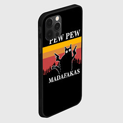 Чехол для iPhone 12 Pro Max Madafakas! PEW PEW, цвет: 3D-черный — фото 2