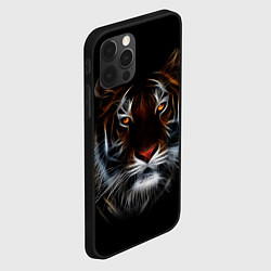 Чехол для iPhone 12 Pro Max Тигр в Темноте Глаза Зверя, цвет: 3D-черный — фото 2