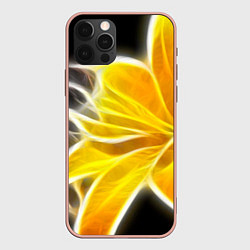 Чехол для iPhone 12 Pro Max Желтый летний цветок, цвет: 3D-светло-розовый