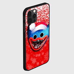 Чехол для iPhone 12 Pro Max POPPY PLAYTIME ХАГИ ВАГИ НОВОГОДНИЙ, СНЕЖИНКИ, цвет: 3D-черный — фото 2