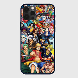 Чехол для iPhone 12 Pro Max ВСЕ ГЕРОИ АНИМЕ ВАН ПИС ALL HEROES ONE PIECE, цвет: 3D-черный