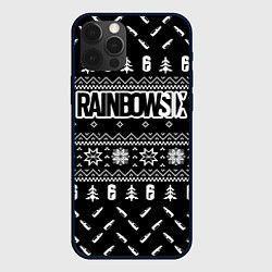 Чехол для iPhone 12 Pro Max ЧЁРНЫЙ СВИТЕР RAINBOW SIX SIEGE НОВОГОДНИЙ 2022, цвет: 3D-черный