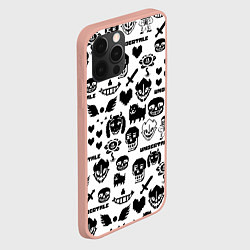 Чехол для iPhone 12 Pro Max UNDERTALE WHITE PATTERN, цвет: 3D-светло-розовый — фото 2