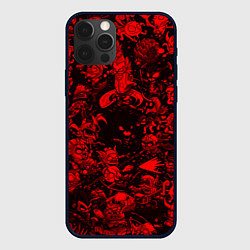 Чехол iPhone 12 Pro Max DOTA 2 HEROES RED PATTERN ДОТА 2