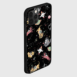 Чехол для iPhone 12 Pro Max Космические коты, цвет: 3D-черный — фото 2
