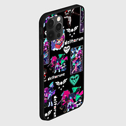 Чехол для iPhone 12 Pro Max DELTARUNE PATTERN ART ГЕРОИ ДЕЛЬТАРУН, цвет: 3D-черный — фото 2