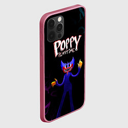 Чехол для iPhone 12 Pro Max Poppy Playtime бабочки, цвет: 3D-малиновый — фото 2