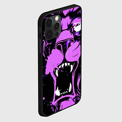 Чехол для iPhone 12 Pro Max Neon pink lion, цвет: 3D-черный — фото 2