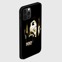 Чехол для iPhone 12 Pro Max Bendy And The Ink Machine подтеки, цвет: 3D-черный — фото 2