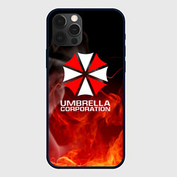 Чехол для iPhone 12 Pro Max Umbrella Corporation пламя, цвет: 3D-черный