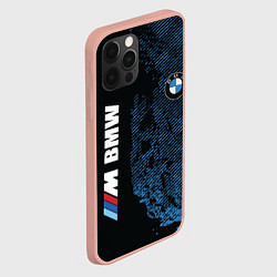 Чехол для iPhone 12 Pro Max BMW M Series Синий Гранж, цвет: 3D-светло-розовый — фото 2