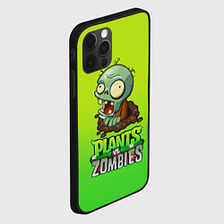 Чехол для iPhone 12 Pro Max Plants vs Zombies зомби, цвет: 3D-черный — фото 2