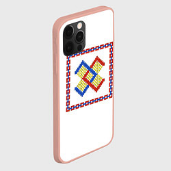 Чехол для iPhone 12 Pro Max Славянский Обережный Символ Брачник, цвет: 3D-светло-розовый — фото 2