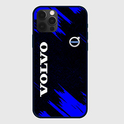 Чехол для iPhone 12 Pro Max Volvo авто текстура, цвет: 3D-черный