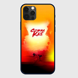 Чехол iPhone 12 Pro Max Кобра Кай Закат Градиент Cobra Kai Sun