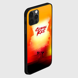 Чехол для iPhone 12 Pro Max Кобра Кай Закат Градиент Cobra Kai Sun, цвет: 3D-черный — фото 2