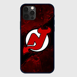Чехол для iPhone 12 Pro Max New Jersey Devils, Нью Джерси Девилз, цвет: 3D-черный