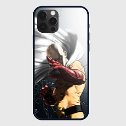 Чехол для iPhone 12 Pro Max One Punch Man - Сайтама, цвет: 3D-черный