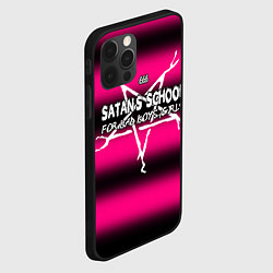 Чехол для iPhone 12 Pro Max Satan school for bad boys and girls pink, цвет: 3D-черный — фото 2