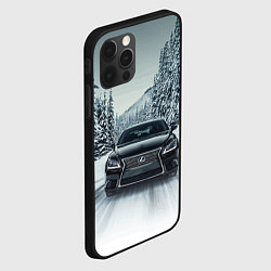 Чехол для iPhone 12 Pro Max Лексус - зимняя дорога!, цвет: 3D-черный — фото 2