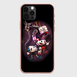 Чехол для iPhone 12 Pro Max Дьявол, Чашки и Кинг Дайс Cuphead, цвет: 3D-светло-розовый