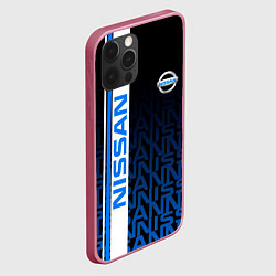 Чехол для iPhone 12 Pro Max Ниссан Паттерн, цвет: 3D-малиновый — фото 2