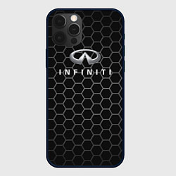 Чехол для iPhone 12 Pro Max Infinity соты, цвет: 3D-черный