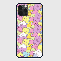 Чехол для iPhone 12 Pro Max Cute pattern of seals, цвет: 3D-черный