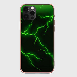 Чехол iPhone 12 Pro Max Разряд молнии: Green