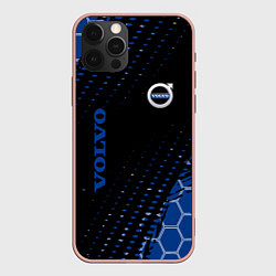 Чехол для iPhone 12 Pro Max Volvo - Вольво Sport соты, цвет: 3D-светло-розовый