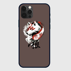 Чехол для iPhone 12 Pro Max Дух природы Белый волк, цвет: 3D-черный