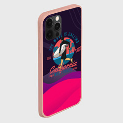 Чехол для iPhone 12 Pro Max Серфинг и лето, цвет: 3D-светло-розовый — фото 2