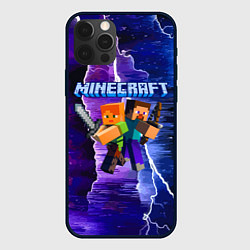 Чехол iPhone 12 Pro Max Minecraft Neon