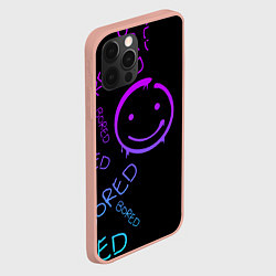 Чехол для iPhone 12 Pro Max Neon Bored Half pattern, цвет: 3D-светло-розовый — фото 2