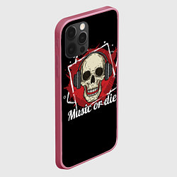 Чехол для iPhone 12 Pro Max Музыка или Cмерть, цвет: 3D-малиновый — фото 2