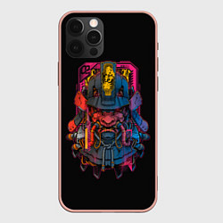 Чехол iPhone 12 Pro Max Неоновый Самурай Киберпанк