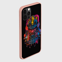 Чехол для iPhone 12 Pro Max Неоновый Самурай Киберпанк, цвет: 3D-светло-розовый — фото 2