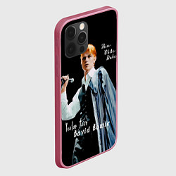 Чехол для iPhone 12 Pro Max Thin White Duke David Bowie Isolar Tour, цвет: 3D-малиновый — фото 2