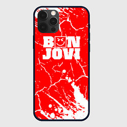 Чехол для iPhone 12 Pro Max Bon jovi Трещины, цвет: 3D-черный