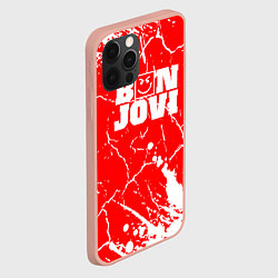 Чехол для iPhone 12 Pro Max Bon jovi Трещины, цвет: 3D-светло-розовый — фото 2